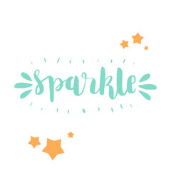 Hand drawn vector lettering. Motivating poster.