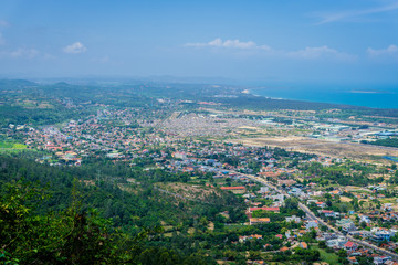 High view of TuyHoa city form Chop Chai mountain
