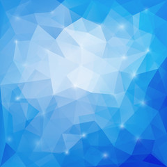 Abstract green colored polygonal vector triangular geometric background for use in design for card; invitation; poster; banner; placard or billboard cover