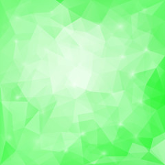 Fototapeta premium Abstract soft green colored polygonal vector triangular geometric background for use in design for card; invitation; poster; banner; placard or billboard cover