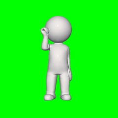 3D people - thinks 14 - green screen
