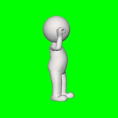 3D people - thinks 15 - green screen