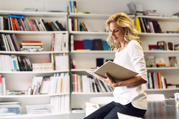 Woman reading a book