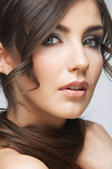 Fototapeta premium Beauty close up woman portrait.