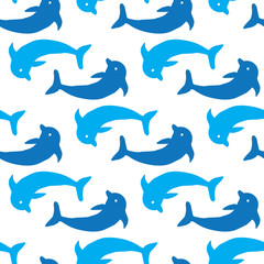 Dolphin seamless pattern