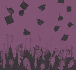 Graduation Student Life University Collage Concept