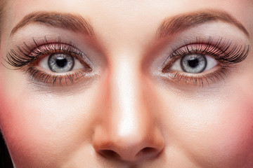 Obraz premium Expressive eyes with make up and big eyelashes