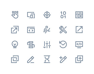 Developer icons. Line series