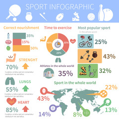 Fototapeta na wymiar Popular sport infographic report print