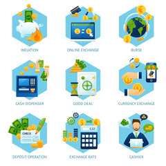 Currency Exchange Concept Set