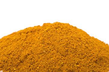 Turmeric Powder Isolated on White Background