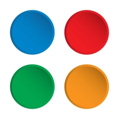 Blank colorful rounded web buttons. Vector Illustration.