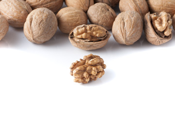 walnuts in the foreground for diet