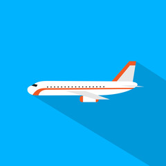 Aircraft Flat Design Style Vector Illustration Airplane Flying
