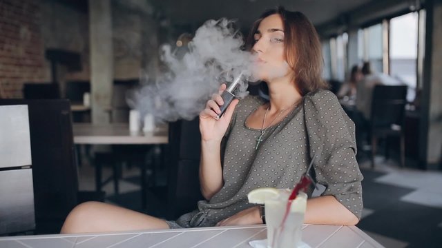 Girl with E-cigarette