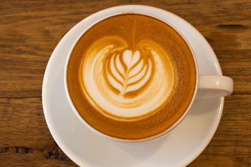A cup of Hot coffee late