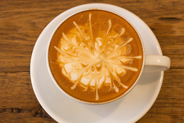 A cup of Hot coffee late