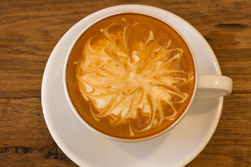 A cup of Hot coffee late