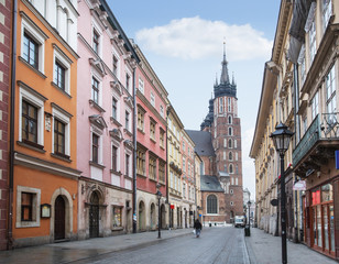 Fototapeta Streets of The Old Town in Krakow. obraz