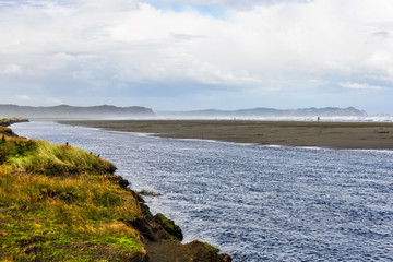 Fototapeta na wymiar Beach view, Chiloe Island, Chile