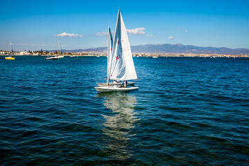 Sailing on lake Garda