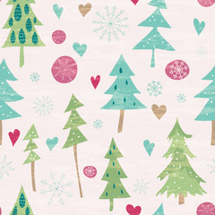 Christmas and New Year seamless pattern