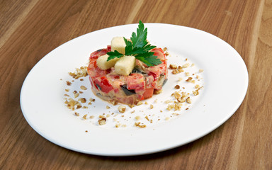 Salad with tomatoes and eggplants