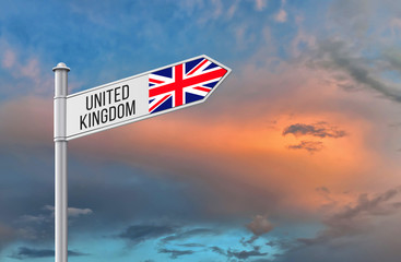 United Kingdom road sign.