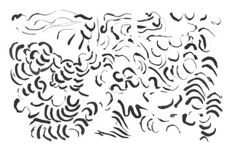 Abstract brush traces