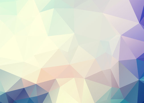 Vector abstract soft blue pink triangles background