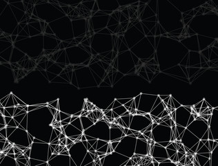 Abstract particles on black