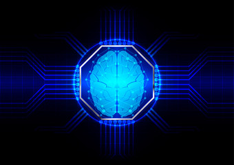 abstract octagon with circuit board vector background. illustrat