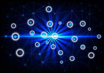 Abstract vector  mesh with field and light background. illustrat