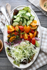 rustic salad on plate