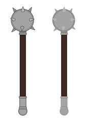 Medieval mace. Color