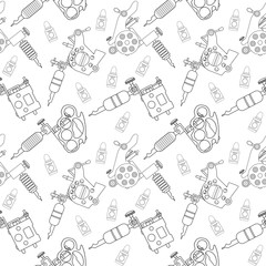 Tattoo machines pattern. Contour