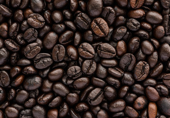 background of brown coffee beans