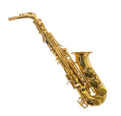 schönes goldenes saxophon
