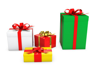 3d colorful gift boxes