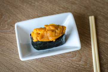 sea urchin eggs sushi