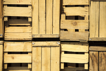 Wooden crates.