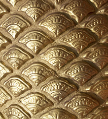 Golden Dragon scales wall