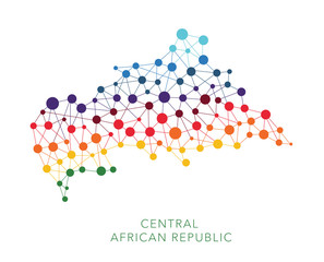 dotted texture Central African Republic vector background