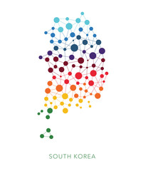 dotted texture South Korea vector background
