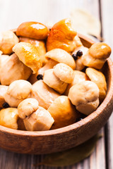 Pickled white boletus