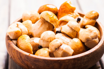 Pickled white boletus