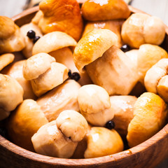 Pickled white boletus