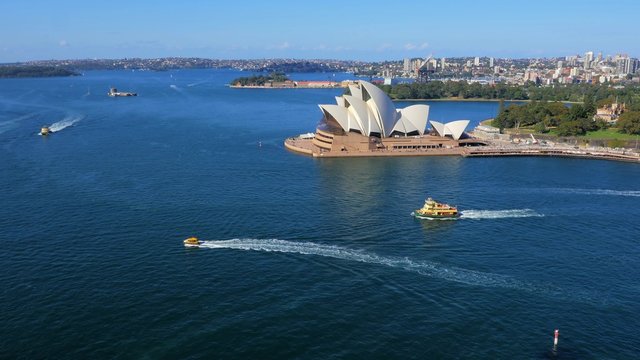 Aerial view of Sydney Harbour