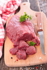 raw beef
