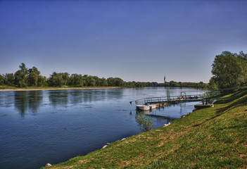Fototapeta na wymiar Ticino River - Pavia, Italy